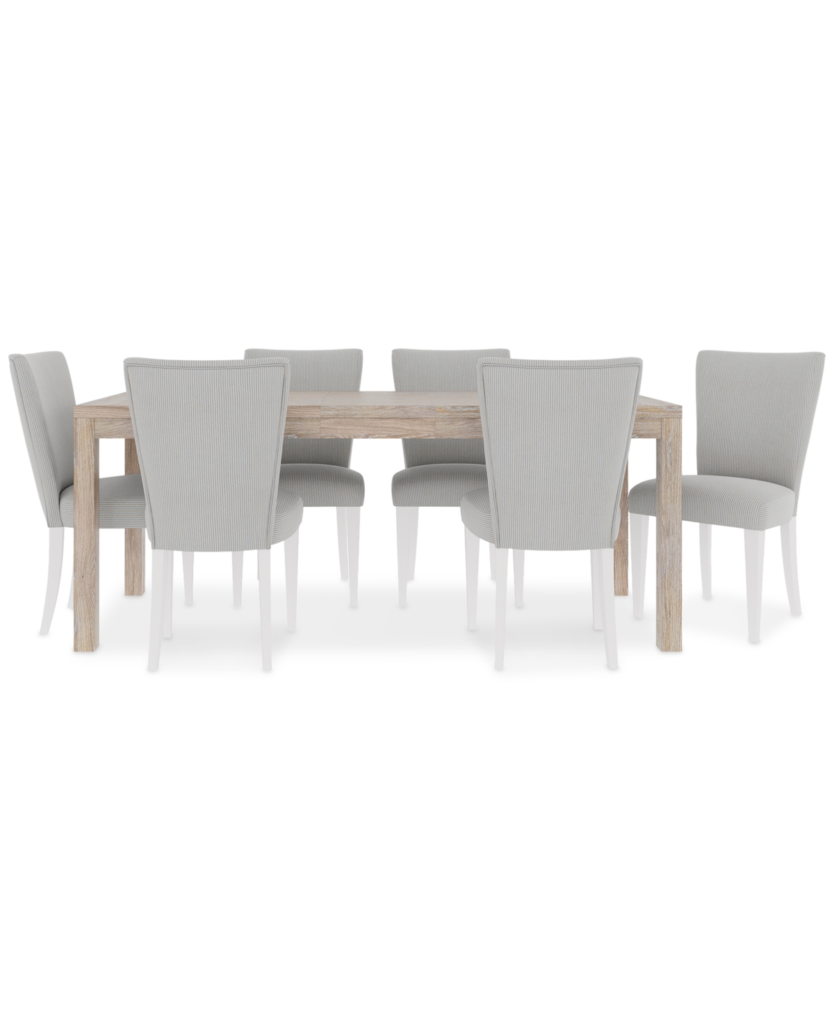 Shop Macy's Catriona 7pc Dining Set (rectangular Dining Table + 6 Upholstered Side Chairs) In No Color