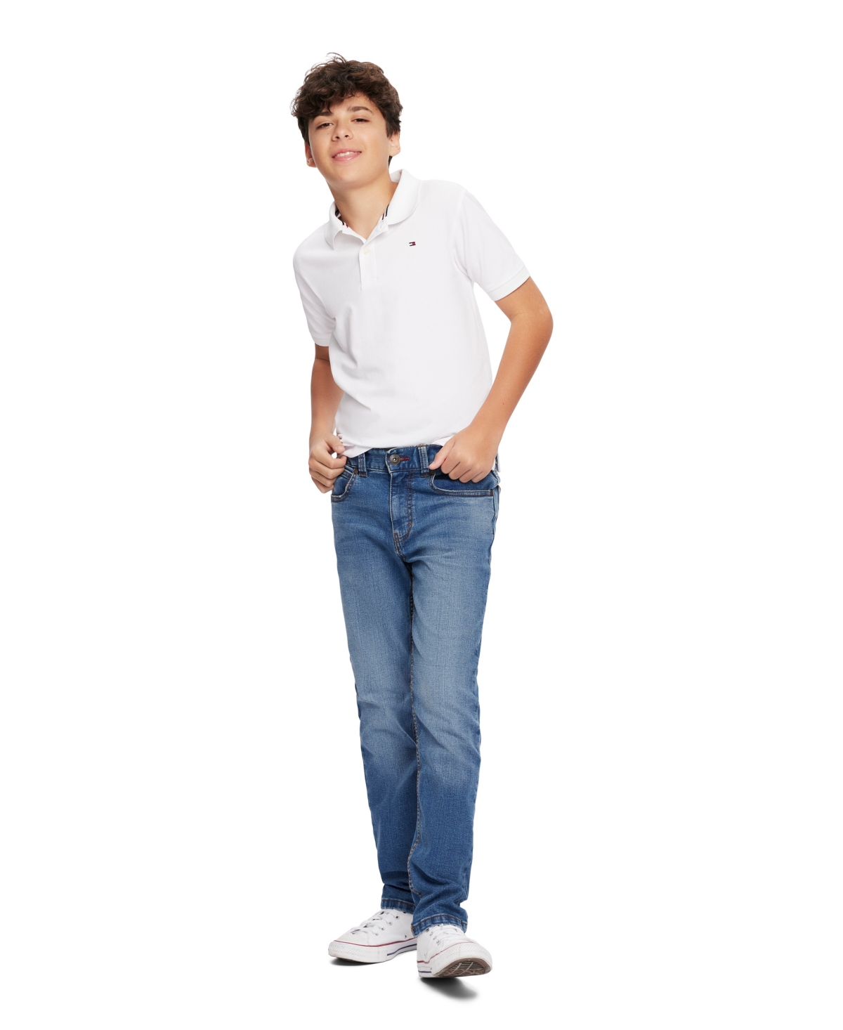 Tommy Hilfiger Big Boys Ivy Stretch Polo Collared Shirt