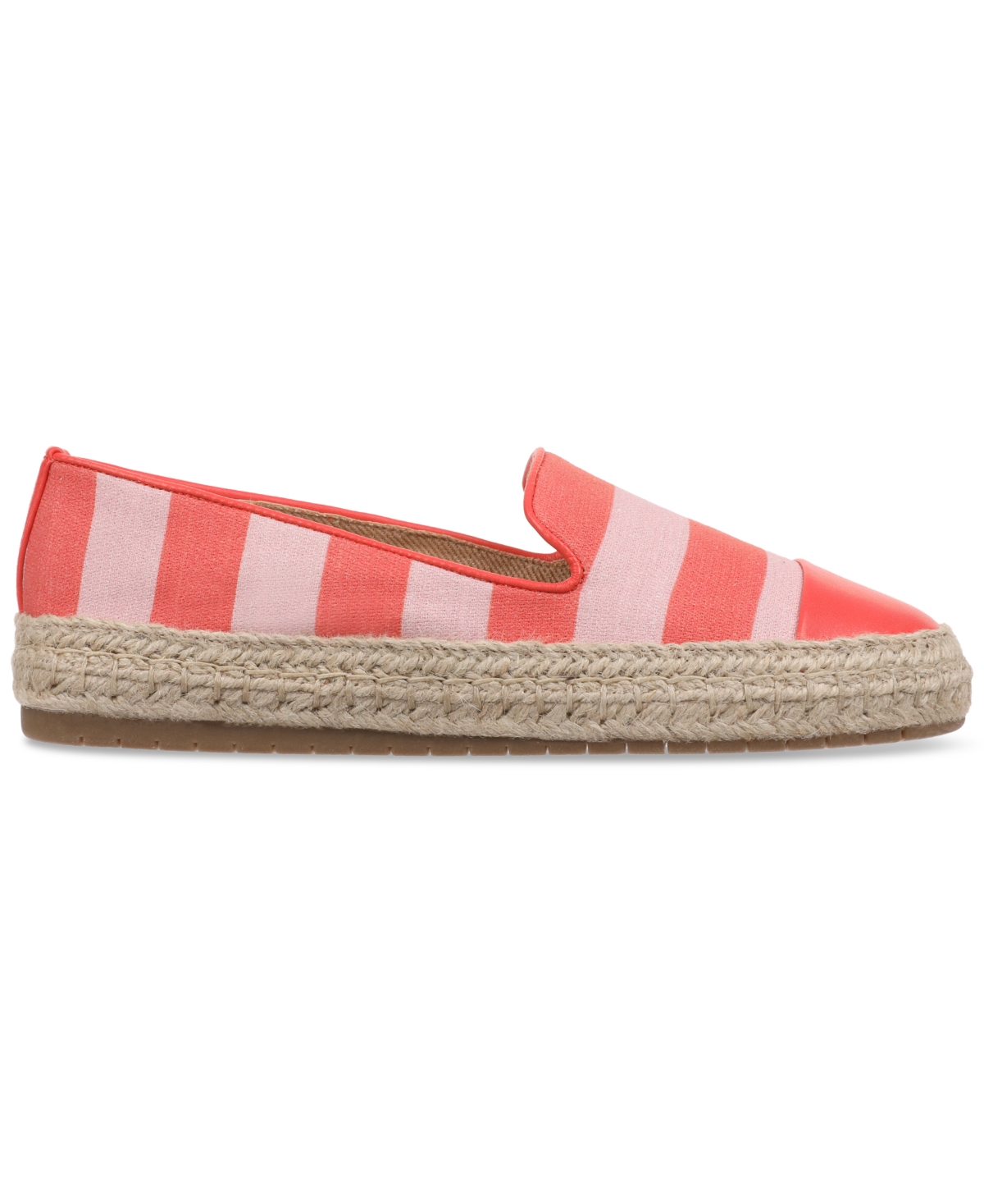 On 34th Women's Jaylee Embellished Slip-On Espadrille Flats, Created for Macy's -Pink Stripe
