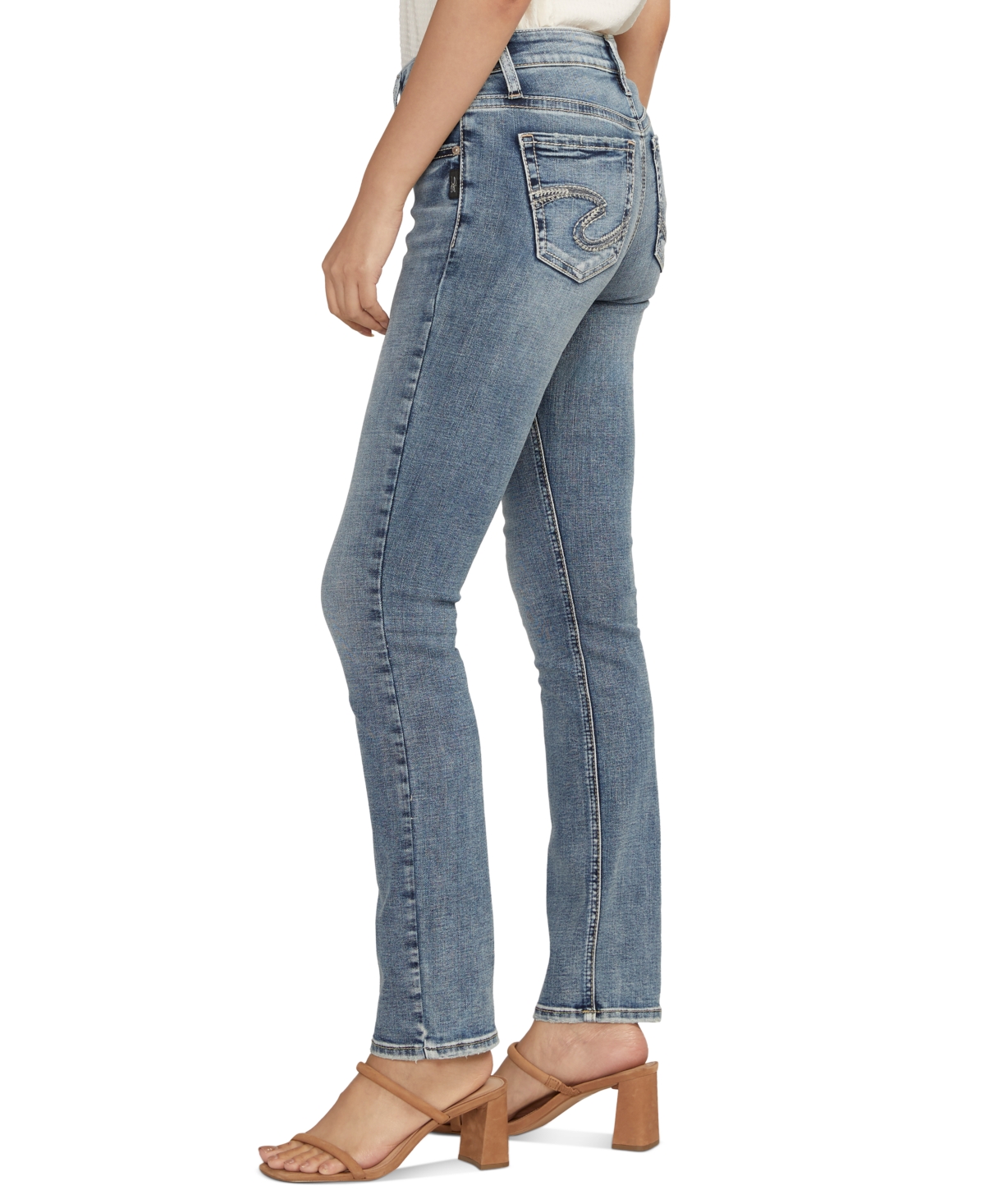 Silver Jeans Co. Women's Elyse Faded Straight-Leg Jeans