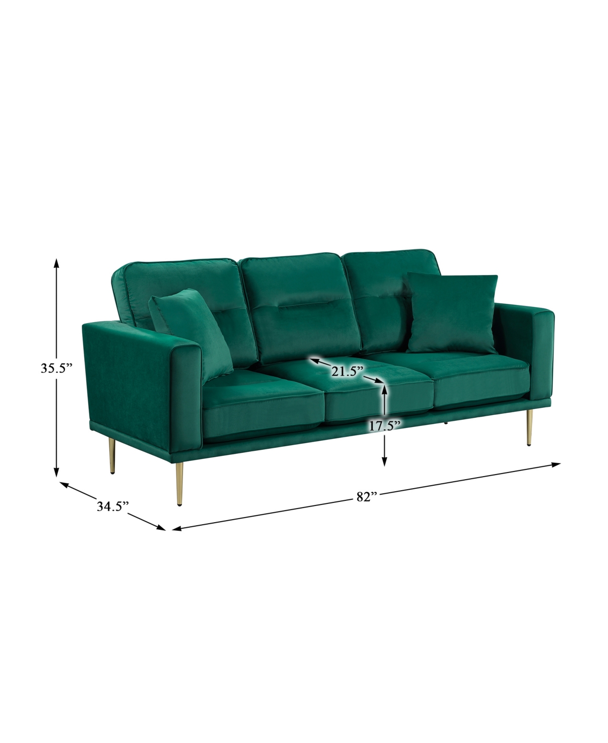 Shop Homelegance White Label Carson 82" Sofa In Green