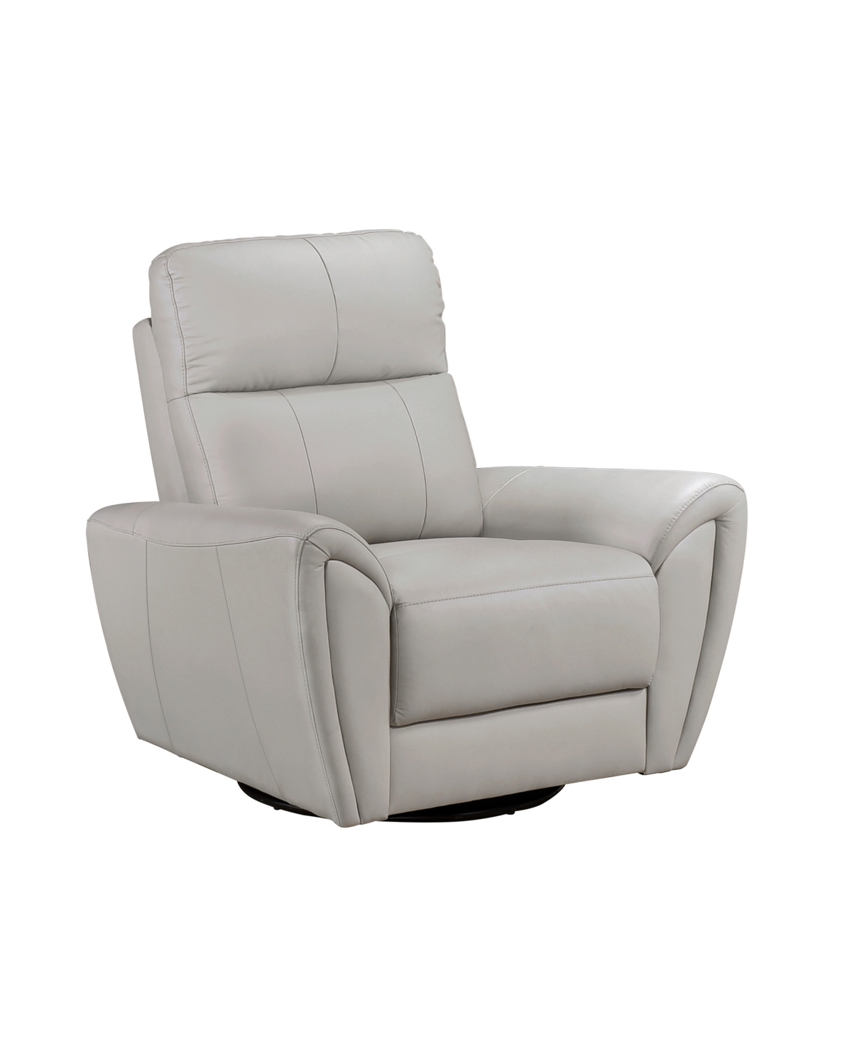 Homelegance White Label Brennen 39" Leather Match Swivel Glider Chair In Gray
