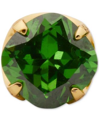 Gold-Tone Color Cubic Zirconia Stud Earrings