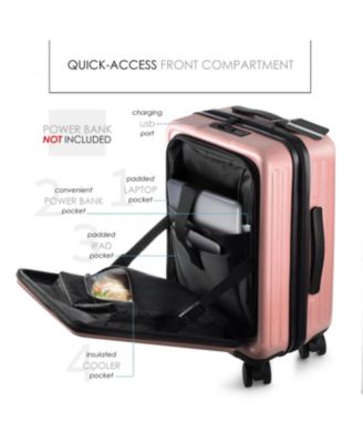 22" Hard Shell Lightweight Carry On Luggage Airline Approved with Smart Organization and Attachable Cosmetic Case