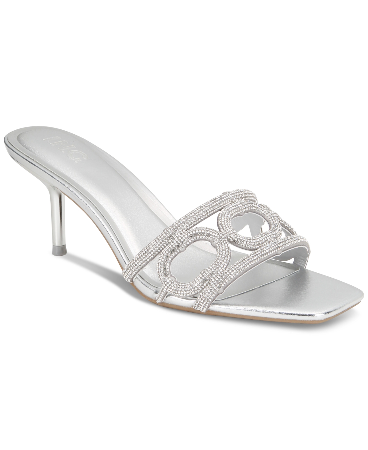 Women's Martinaa Slide Sandals, Created for Macy's - Silver Bling