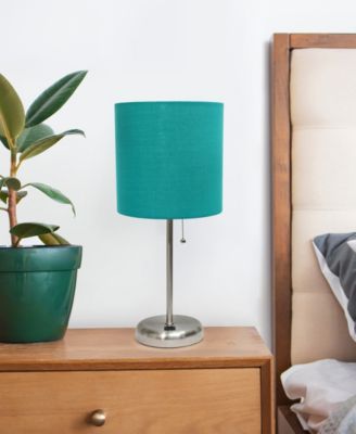 Oslo 19.5" Contemporary Bedside USB Port Feature Standard Metal Table Desk Lamp 