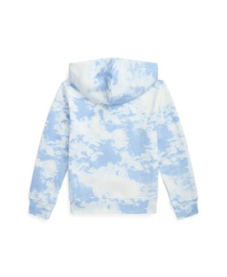 Polo Ralph Lauren Big Boys Tie-Dye-Print Polo Bear Fleece Hoodie