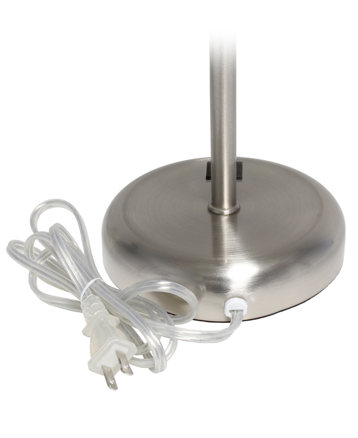 Creekwood Home Oslo Contemporary Bedside Usb Port Feature Standard Metal Table Desk Lamp -Pink Shade