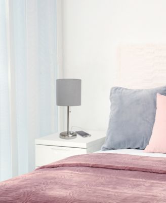 Oslo 19.5" Contemporary Bedside USB Port Feature Standard Metal Table Desk Lamp 