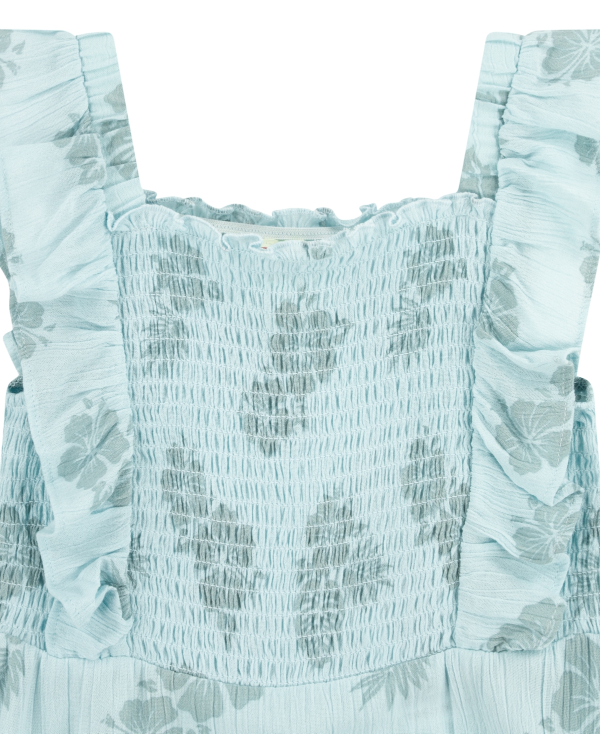 Shop Levi's Toddler Peplum Tank Top And Shorts Set In Icy Morn