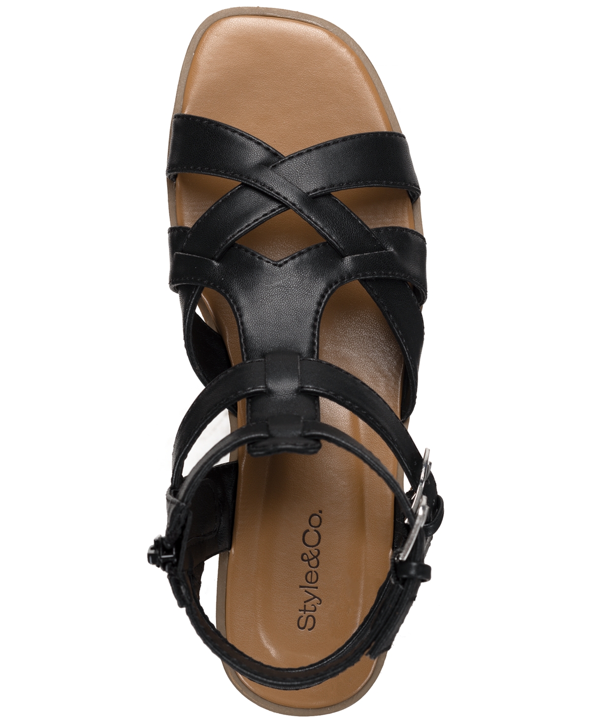 Shop Style & Co Storiee Gladiator Flat Sandals, Created For Macy's In White Smooth