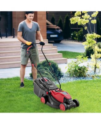 10 AMP 13 Inch Electric Corded Lawn Mower with Collection Box