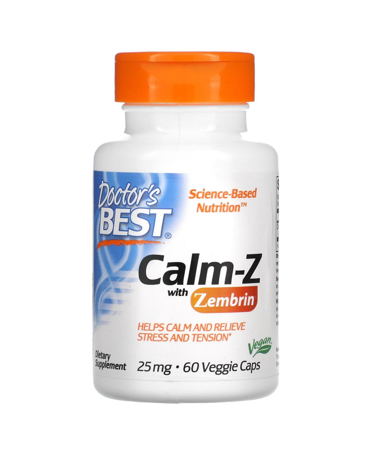 Calm-z with Zembrin 25 mg - 60 Veggie Caps - Assorted Pre-pack (See Table