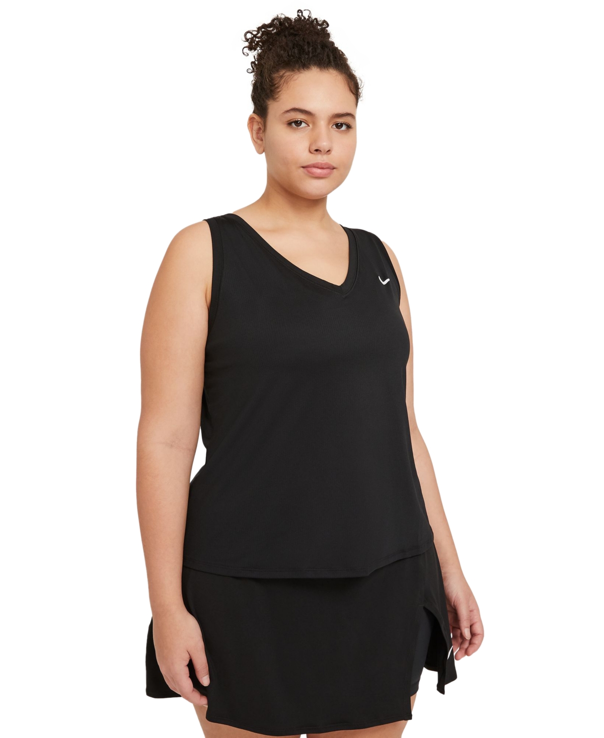 Nike Women's Swift Dri-fit Running Tank Top In Black,white
