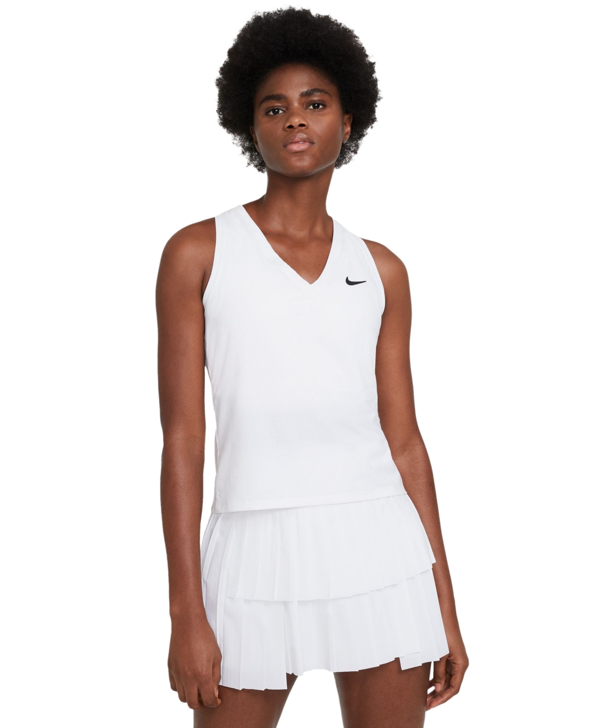 Shop Nike Court Women's Victory Tennis Tank Top In White,black