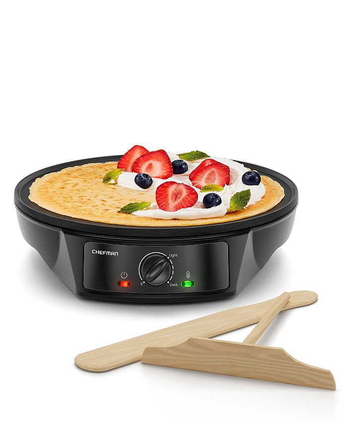 Chefman 12" Electric Crepe Maker Griddle with Nonstick Grill Pan