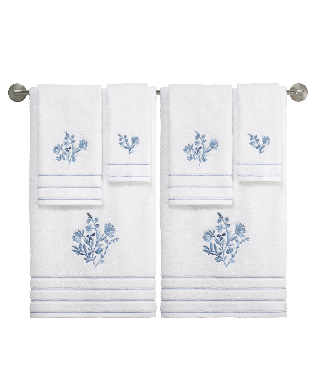 Shop Izod Mystic Floral 2-pc. Fingertip Towel Set, 11" X 18" In White