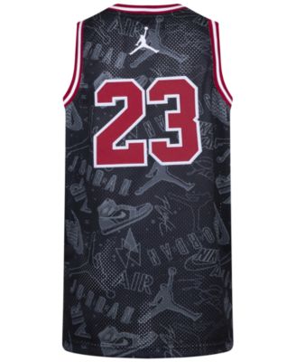 Jordan Big Boys 23 All-Over Print Short Sleeve Jersey - Macy's