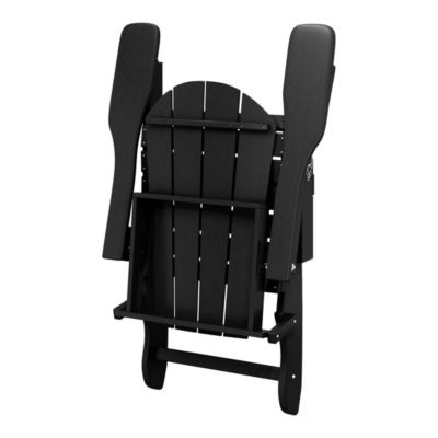 All-Weather Contoured Outdoor Poly Folding Adirondack Chair