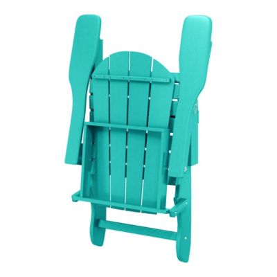 All-Weather Contoured Outdoor Poly Folding Adirondack Chair