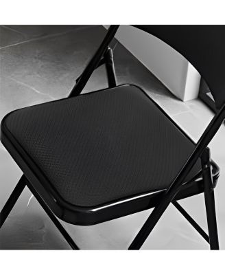 SUGIFT 4/6/10-Pack Folding Chair Set with Fabric Upholstered Padded Seat Metal Frame for Home Office Dining Room-6 Pack