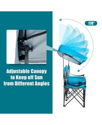 Portable Folding Camping Canopy Chairs with Cup Holder