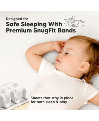 2-Pack Mini Crib Sheets, Pack and Play Sheets Fitted, Pack N Play Sheets, Organic Fitted Crib Sheet Cover