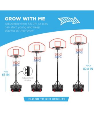 Portable Height Adjustable Basketball Hoop for Kids