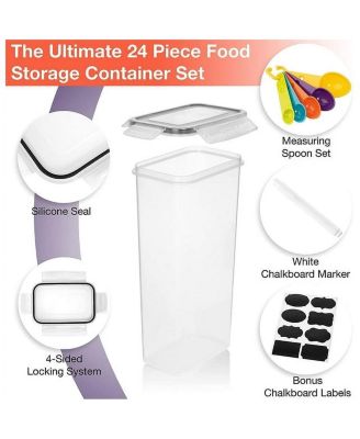 Airtight Food Storage Containers with Lids 24pcs Dry Food Storage Containers