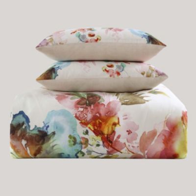 Antique Flowers 200-Thread Count Cotton Sateen 5-Pc. Reversible Comforter Set, King