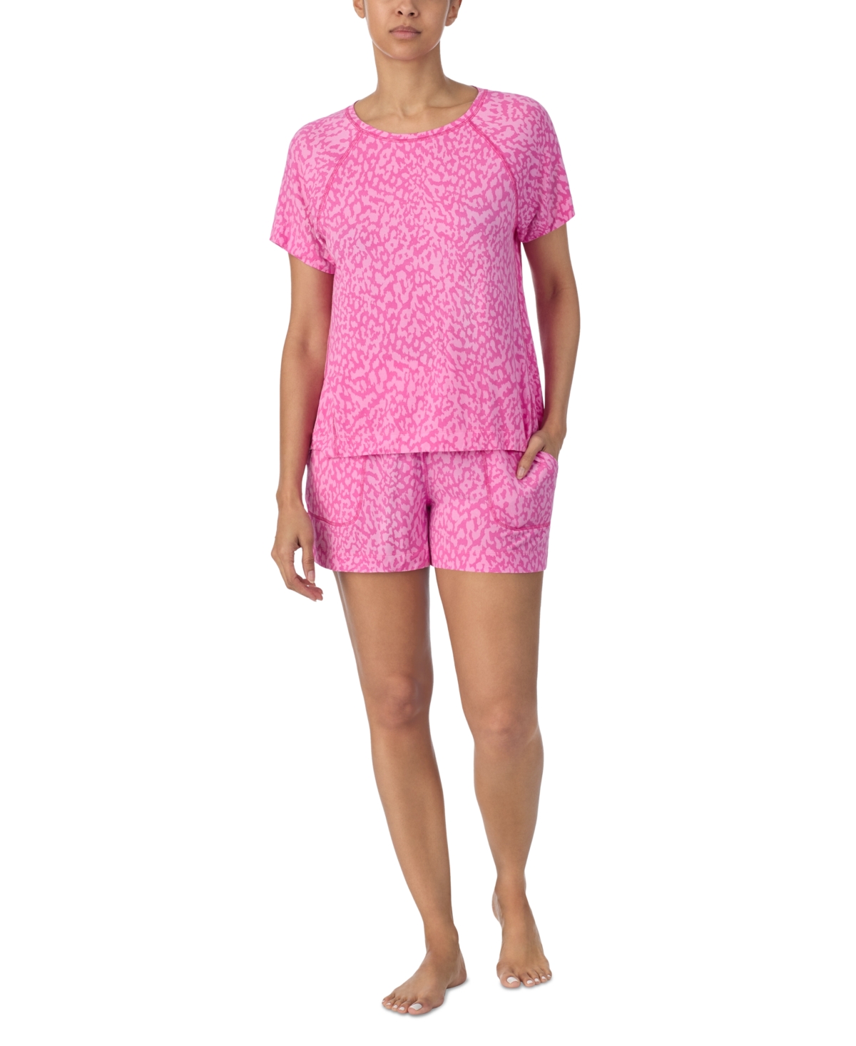 Women's 2-Pc. Printed Boxer Pajamas Set - Pink Print