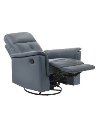 White Label Emillia 36" Leather Swivel Glider Reclining Chair