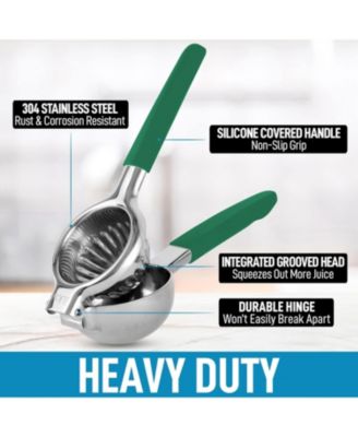 Stainless Steel Lemon Squeezer – Heavy Duty, Solid Metal Bowl, Easy to Use