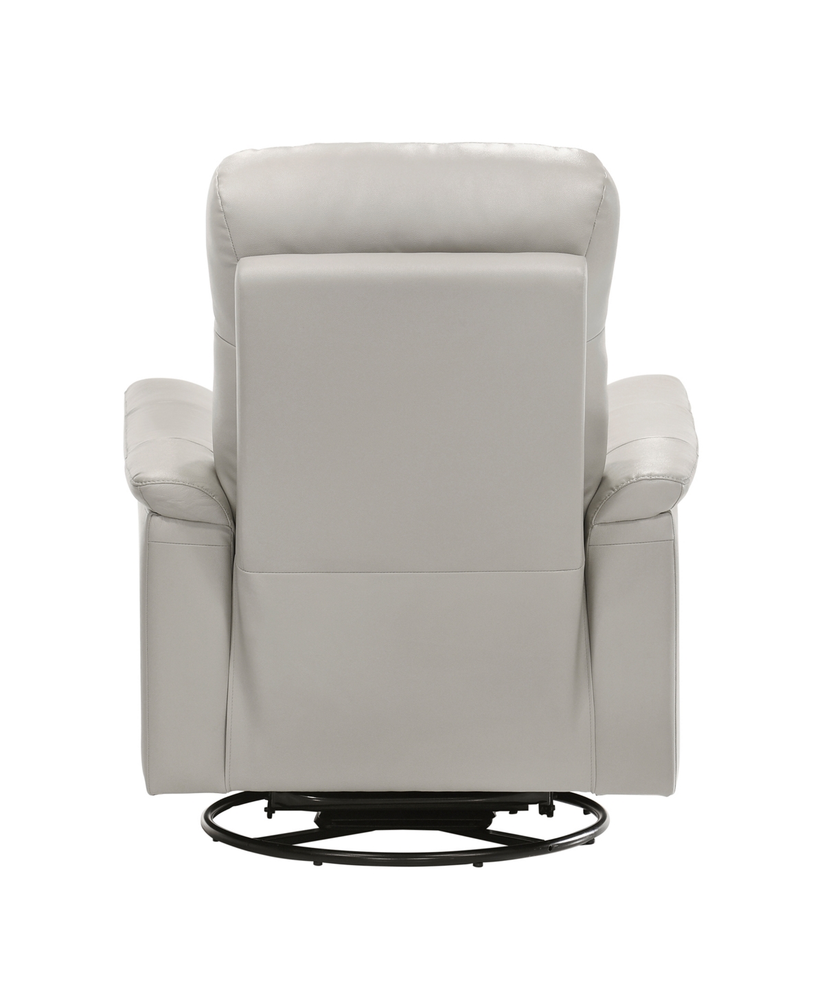 Shop Homelegance Emillia 36" Leather Swivel Glider Reclining Chair In Silver