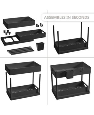 Under Sink Bathroom & Kitchen Cabinet Organizer