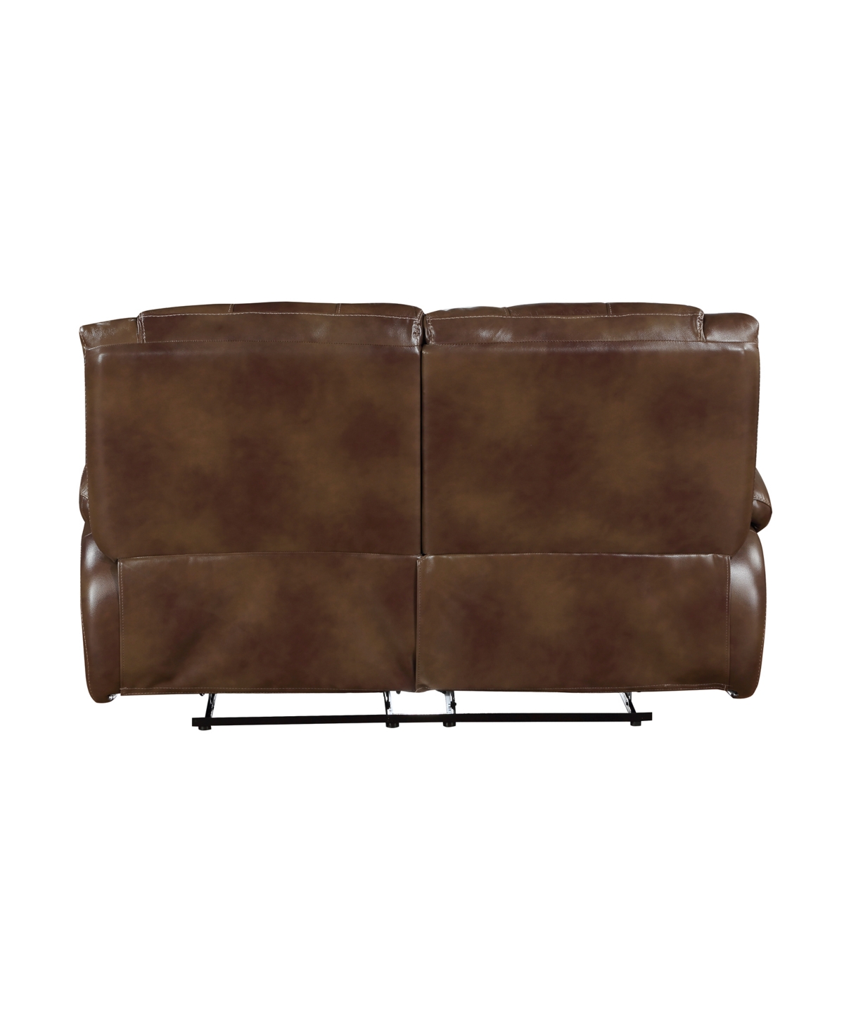 Shop Homelegance White Label Ouray 64" Leather Double Reclining Love Seat In Brown