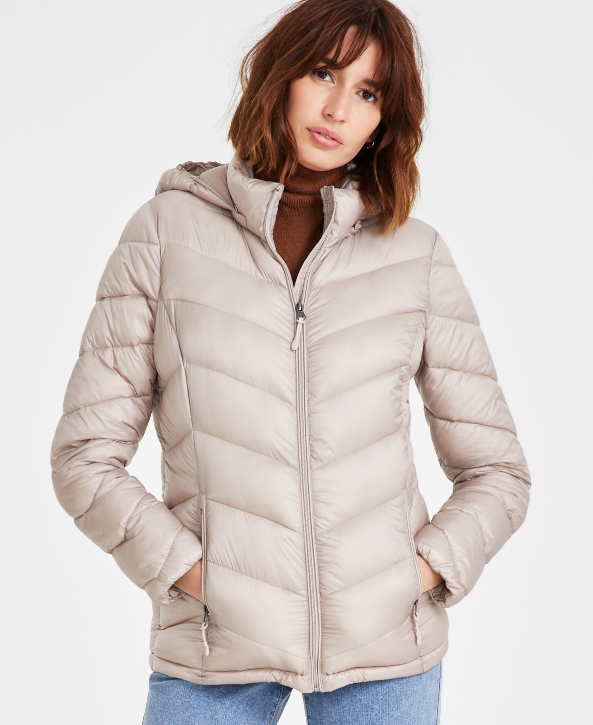 CHARTER CLUB WOMEN'S PACKABLE HOODED PUFFER COAT, CREATED FOR MACY'S