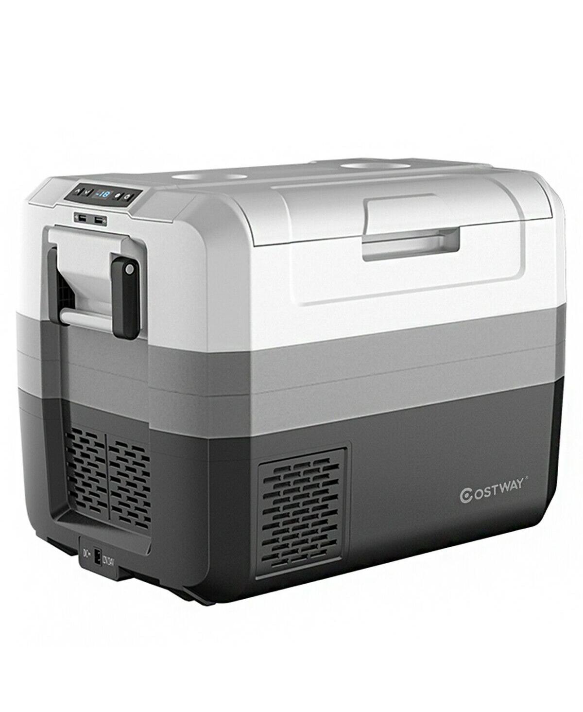 Slickblue 58 Quart Portable Electric Camping Car Cooler - Gray, Black