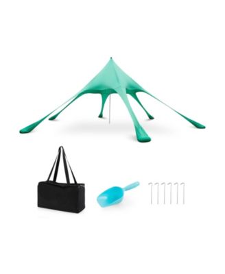 Large Outdoor Beach Sun Shelter with Shovel and Carry Bag