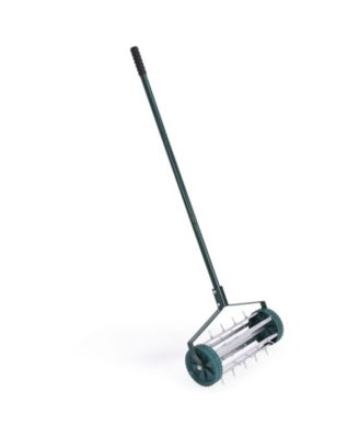 18 Inch Rolling Lawn Aerator with Tine Spikes