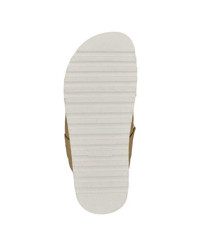 GUESS Women's Fabula Lug-Sole Logo Footbed Sandals - Macy's