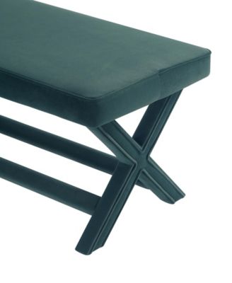 Abigail 42.12" Velvet Upholstered Double Ottoman Bench