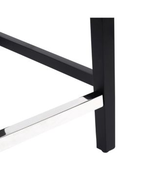 24" Linen Fabric Tufted Counter Stool