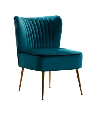 1 piece Velvet 22" Wide Upholstered Tufted Velvet Accent Chair