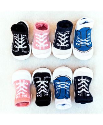 Infant Girl Boy Breathable Washable Non-Slip Sock Shoes Sneakers - Black