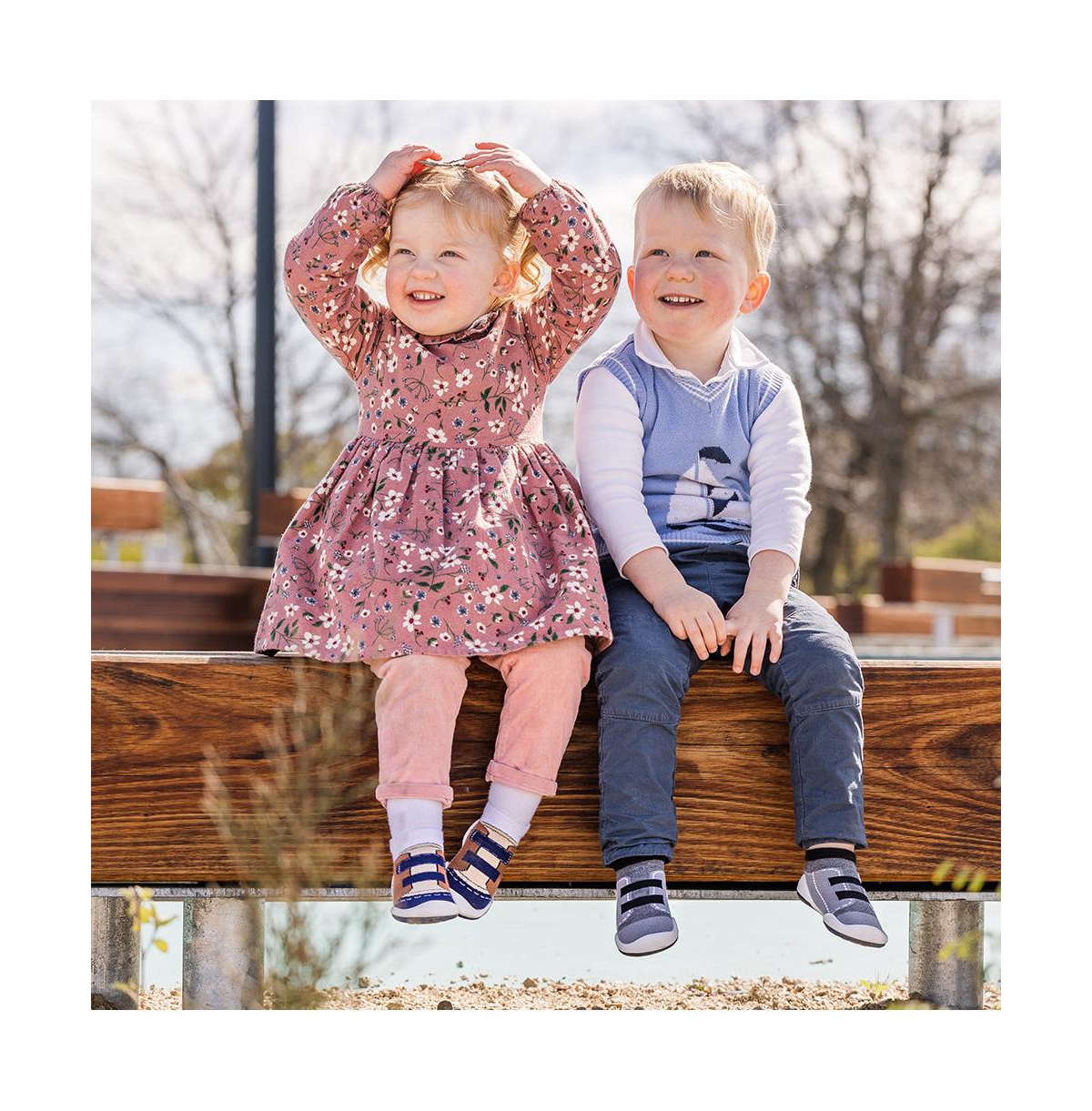 Komuello Infant Boys Breathable Washable Non-Slip Sock Shoes Walker -- Brown