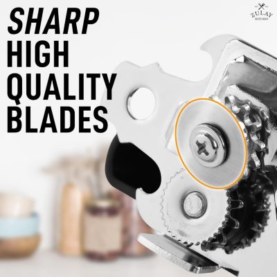 Soft Edge Can Opener With Stainless Steel Blades and Large Turn Knob