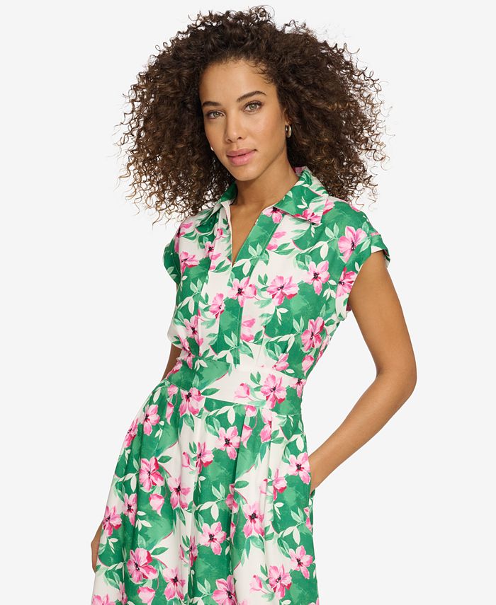 kensie Women's Floral-Print Midi Dress - Macy's