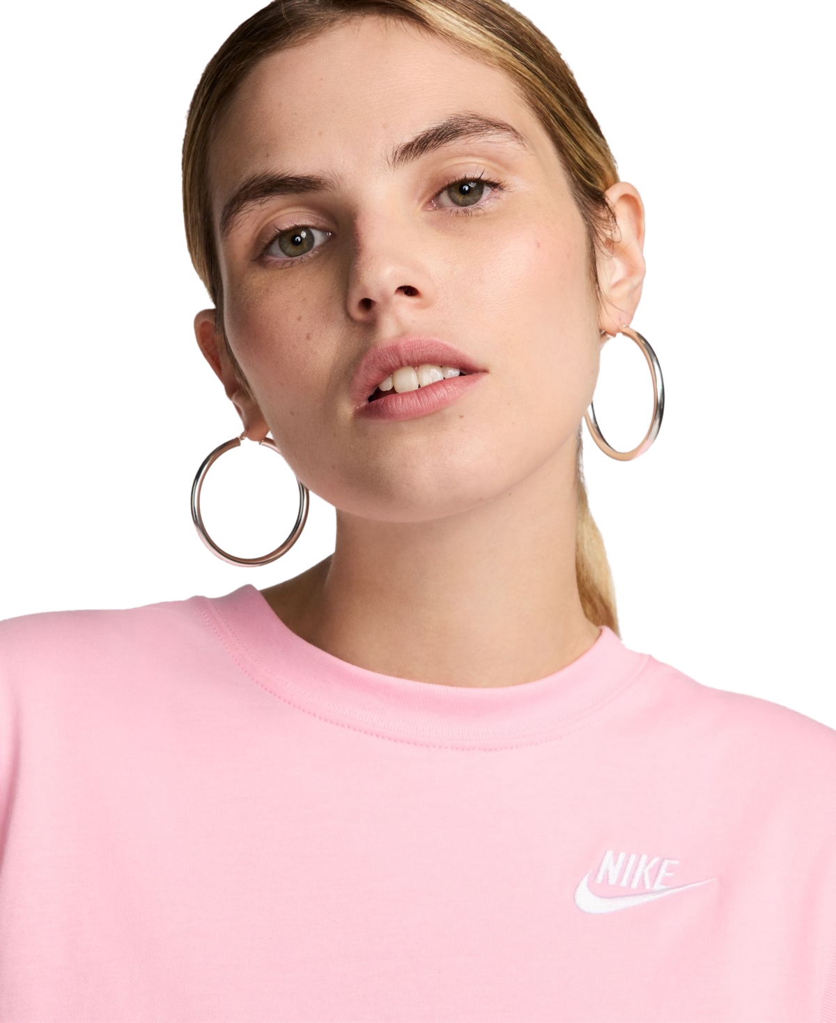 Nike Women's Sportswear Club Cropped Sleeveless T-Shirt -white