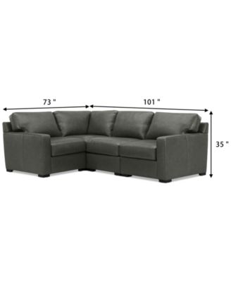 Radley 101" 4-Pc. Leather Corner Sectional